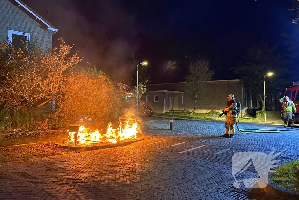 Buitenbrand door vermoedelijke brandstichting