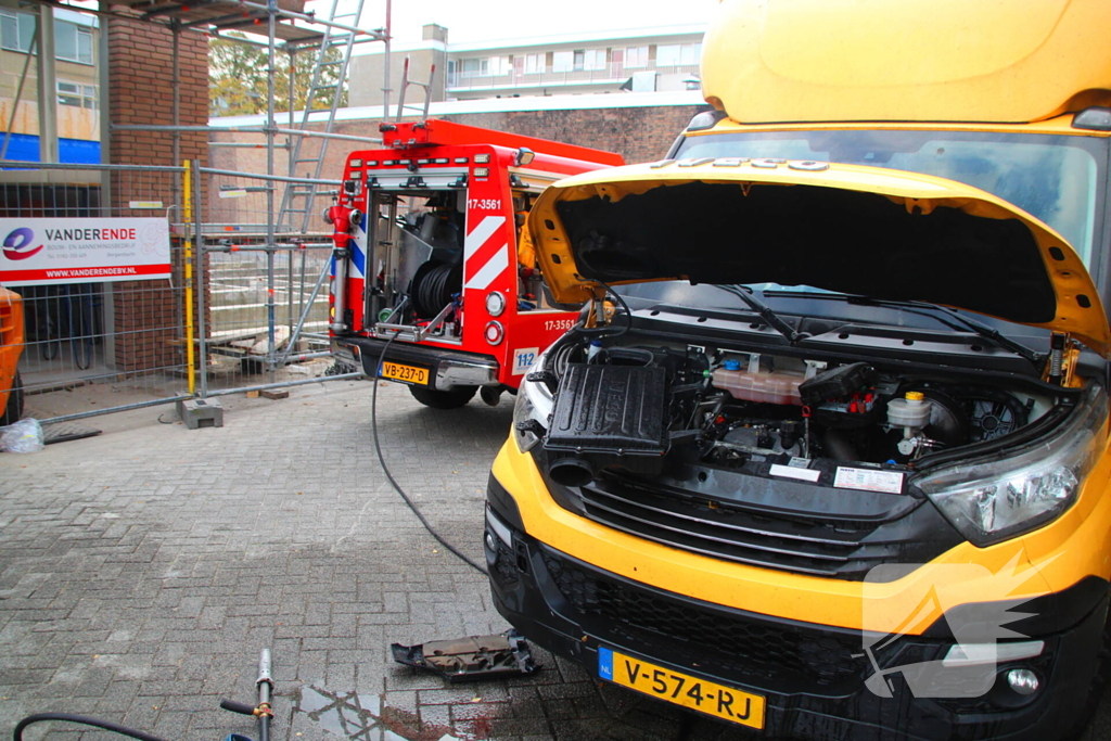 Brand in bestelauto snel onder controle