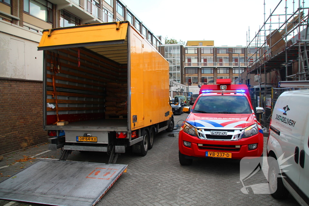 Brand in bestelauto snel onder controle