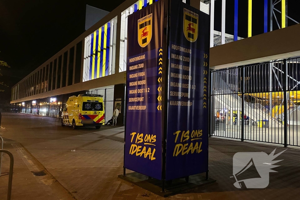 Zwaargewonde na val van trap in Cambuur stadion Leeuwarden