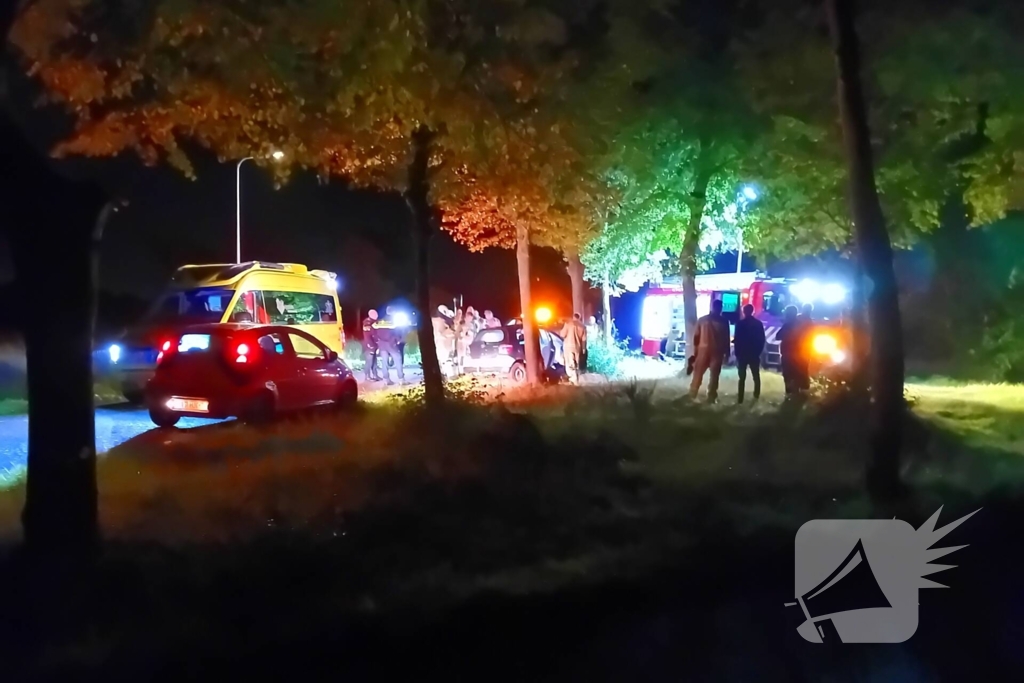 Voertuig zwaar beschadigd na ongeval