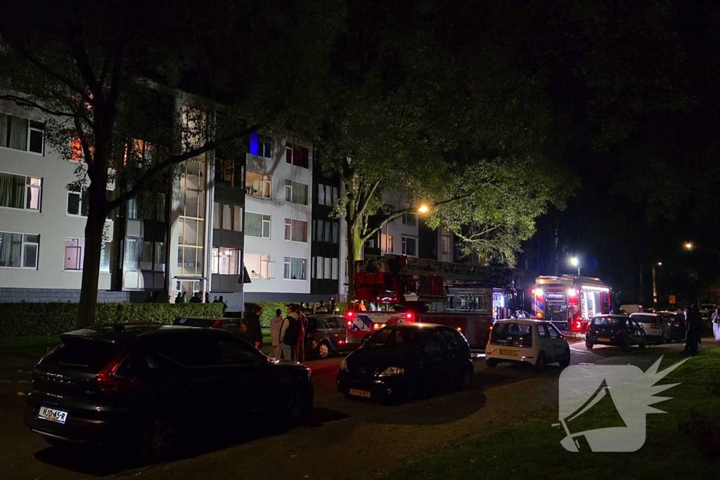 Brand in kelder van flatgebouw
