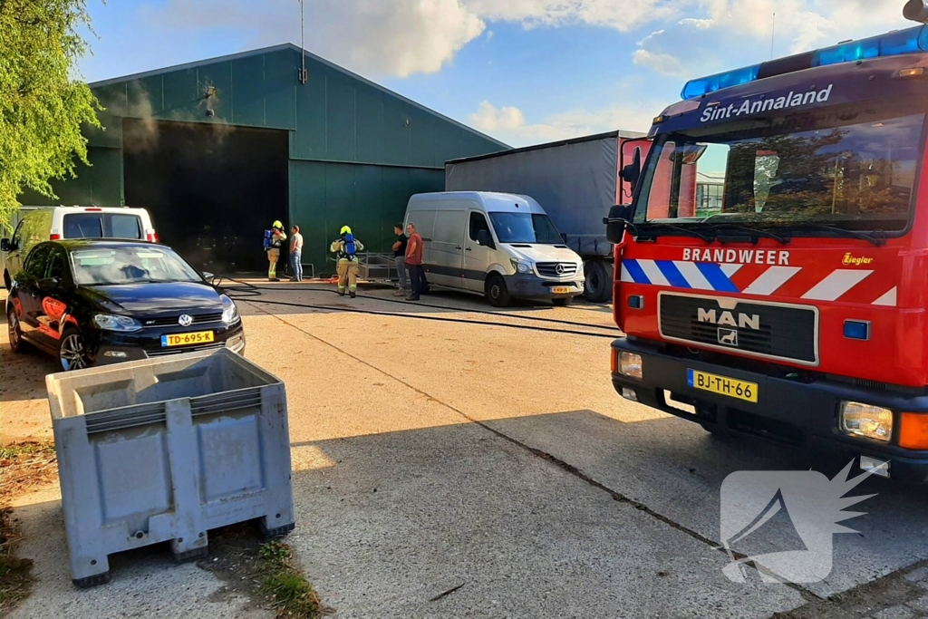 Brand in agrarische schuur