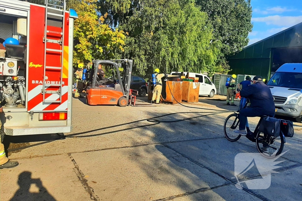 Brand in agrarische schuur