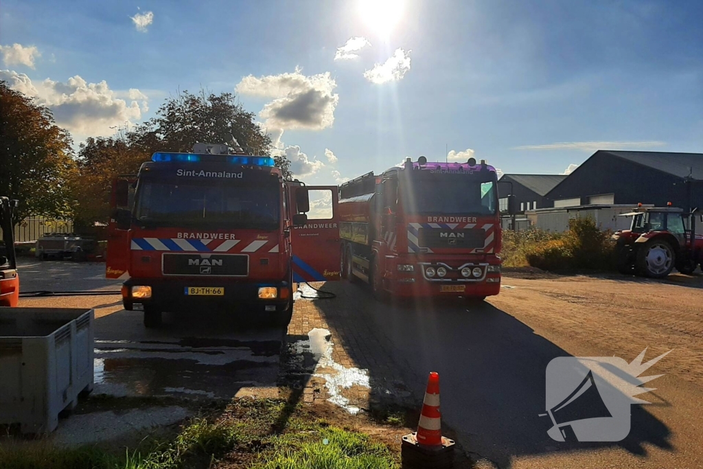 Brand in agrarische schuur