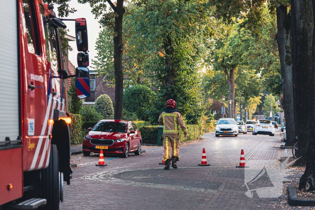 Straat afgesloten voor brandlucht