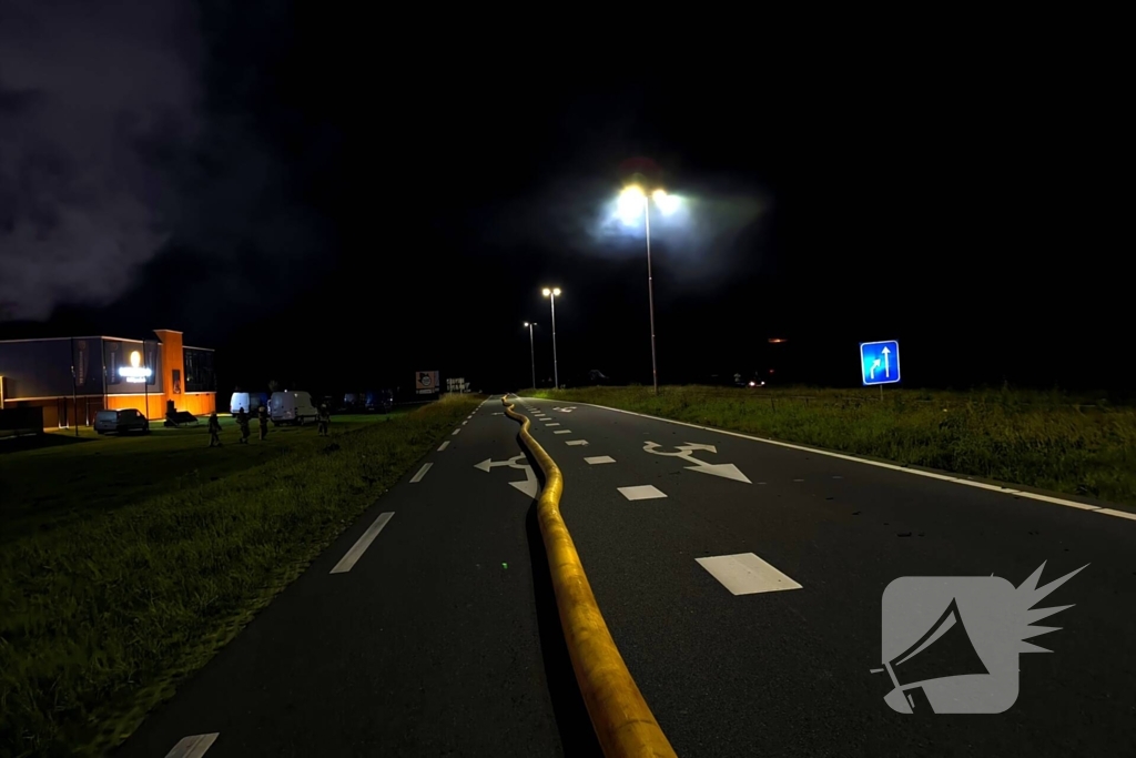 Blusrobot ingezet bij grote brand