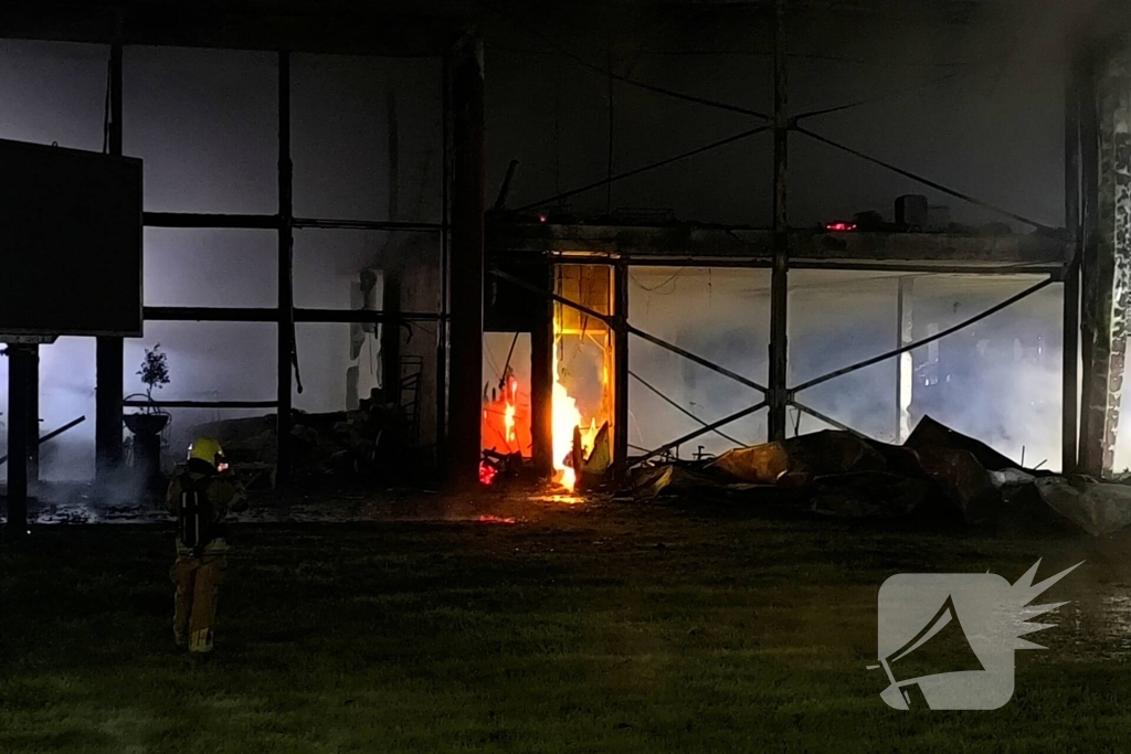 Blusrobot ingezet bij grote brand