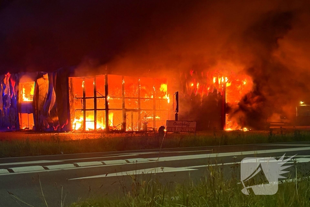 Blusrobot ingezet bij grote brand