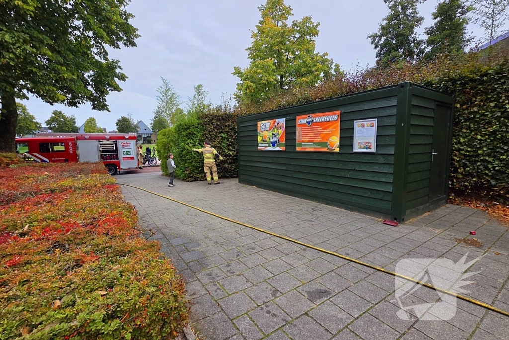 Brand in bijgebouw snel onder controle