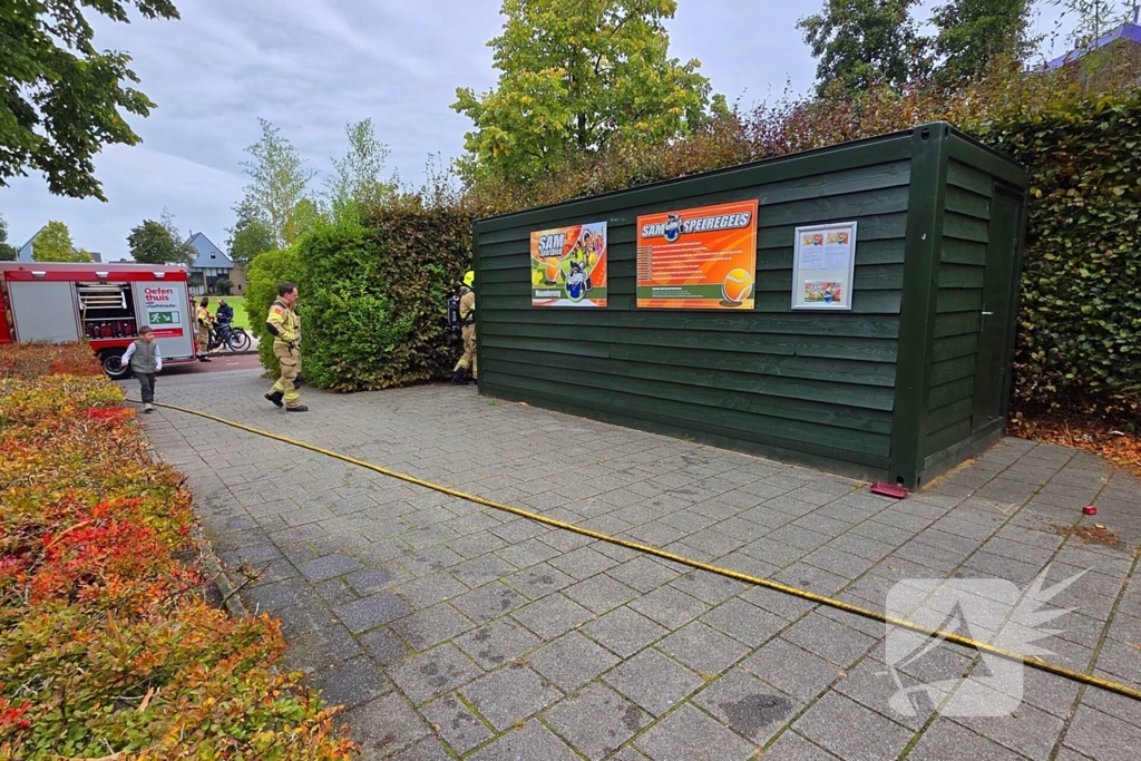 Brand in bijgebouw snel onder controle