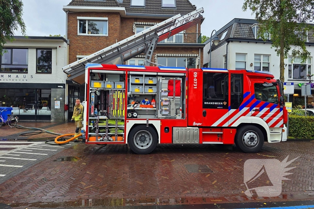 Brand op terras van restaurant geblust