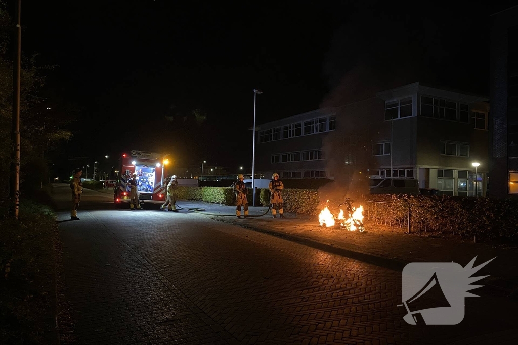 Aanhouding bij scooter brand