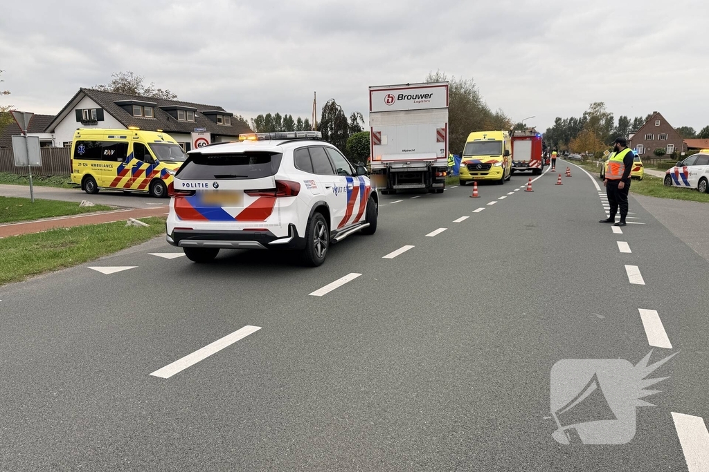 Fietser overleden na aanrijding met vrachtwagen