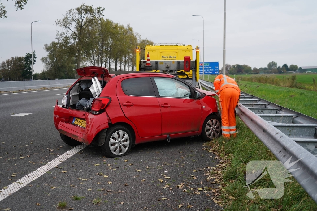 Voertuigen zwaar beschadigd bij ongeval op snelweg