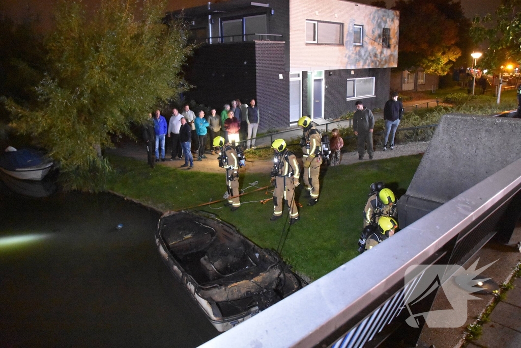 Brand op boot zorgt voor rookontwikkeling