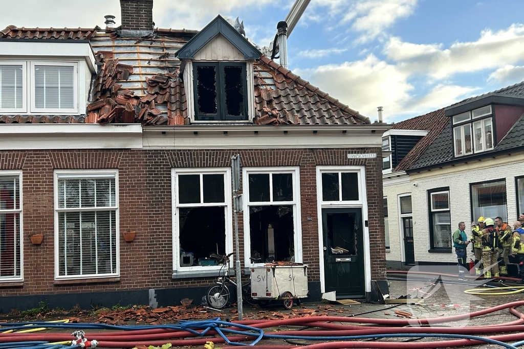 Enorme schade door woningbrand