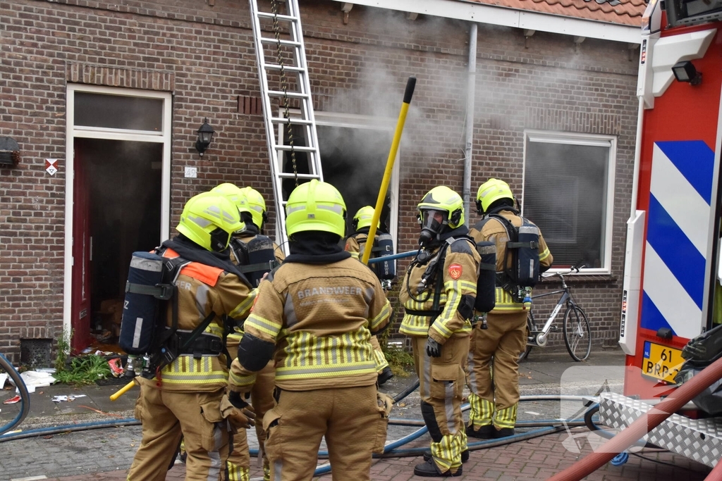 Woningbrand met grote rookontwikkeling