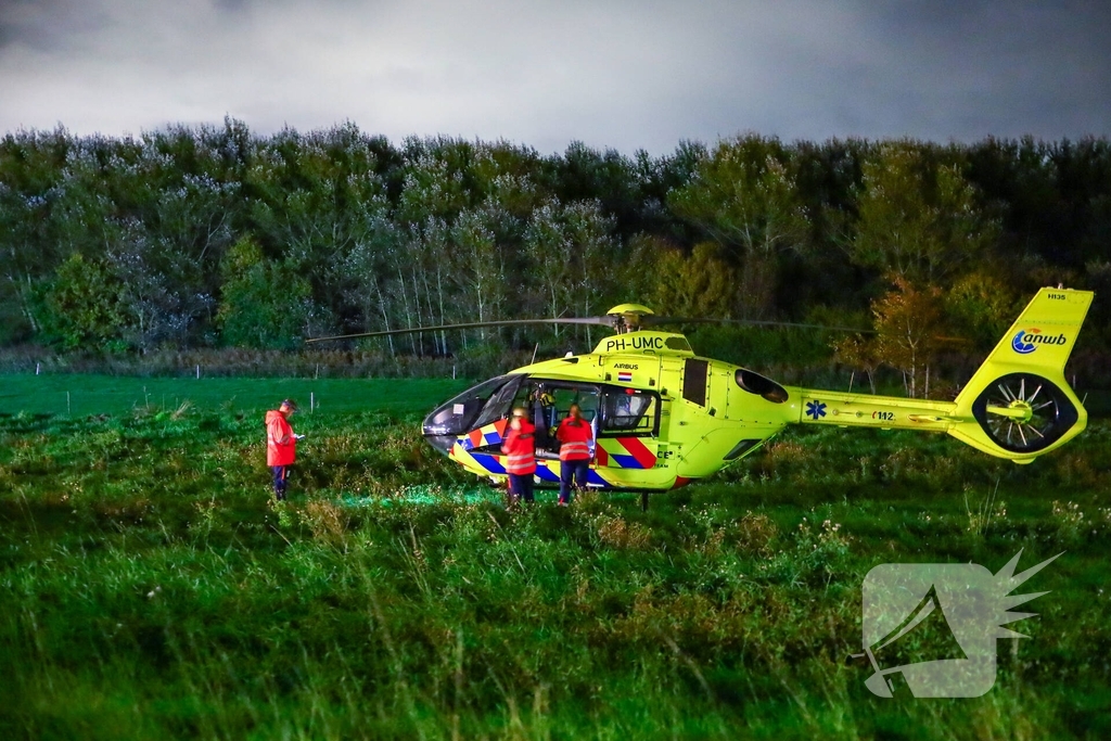 Inzittende auto in kritieke toestand na ongeval