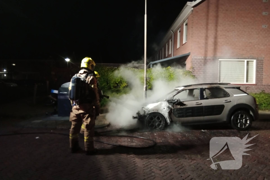 Brand verwoest auto