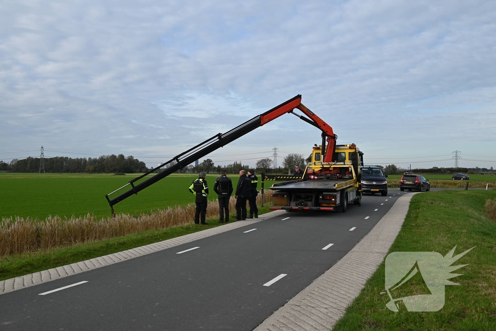 Motorrijder in sloot bij ongeval