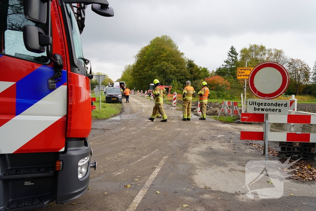 Transportleiding beschadigd bij werkzaamheden