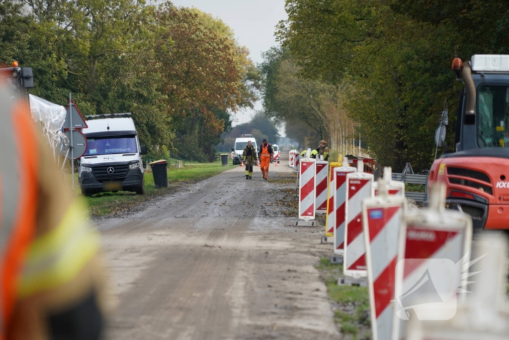 Transportleiding beschadigd bij werkzaamheden