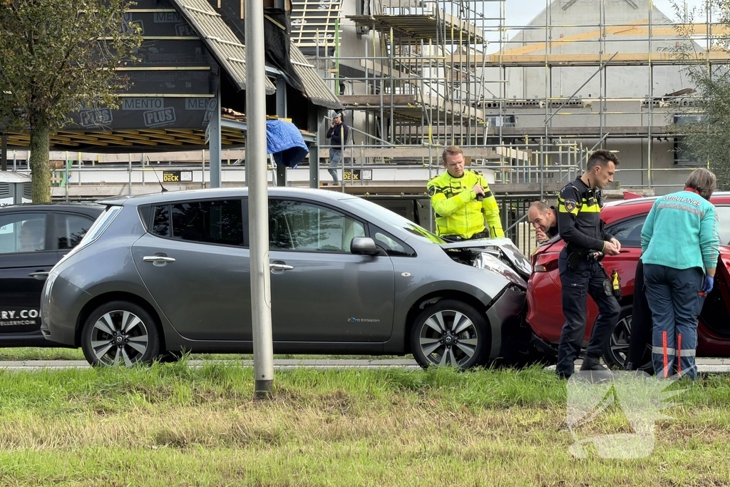 Kettingbotsing met drie auto's
