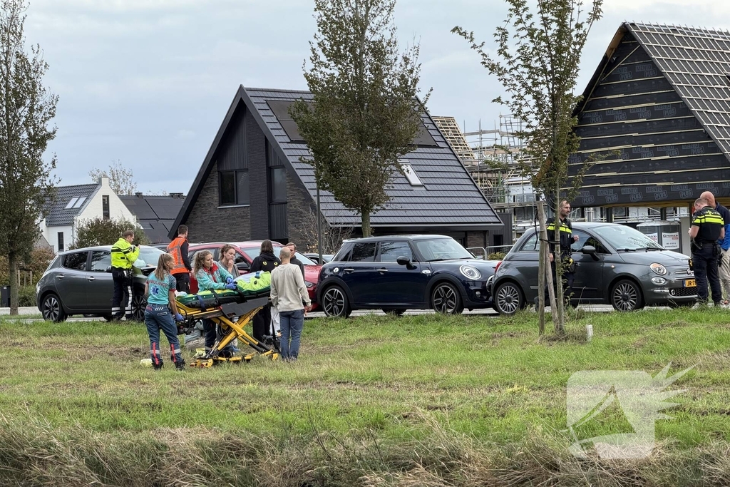 Kettingbotsing met drie auto's