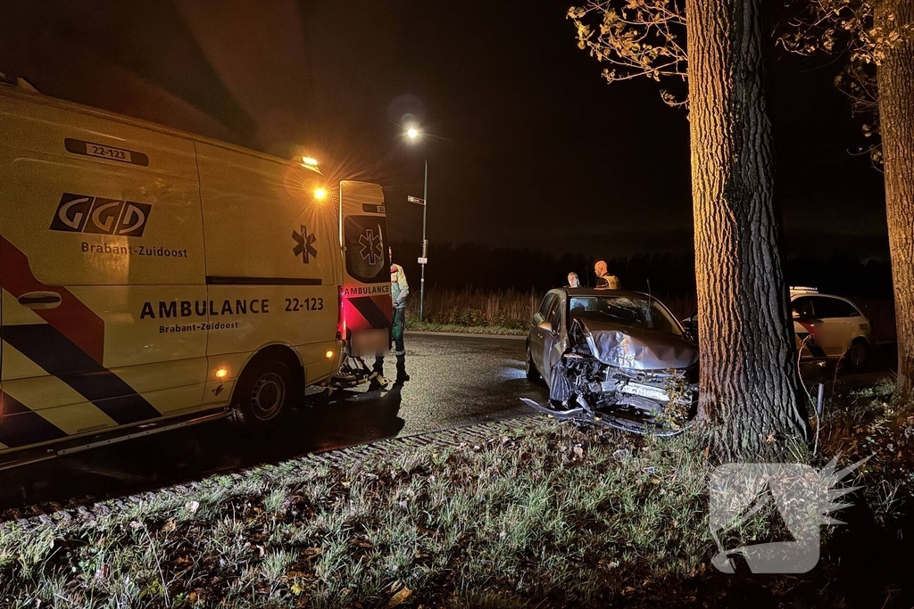Automobilist botst tegen boom en raakt gewond