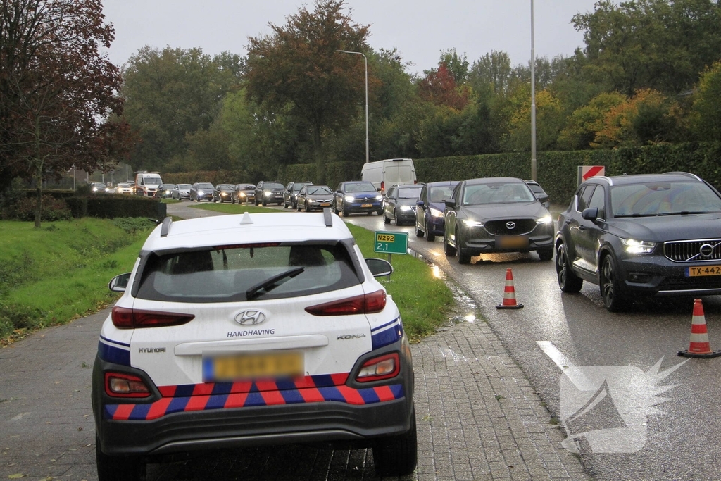 Verkeershinder door kop-staartaanrijding