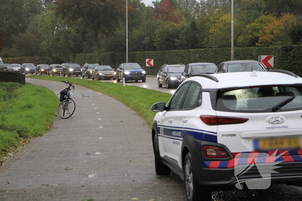 Verkeershinder door kop-staartaanrijding