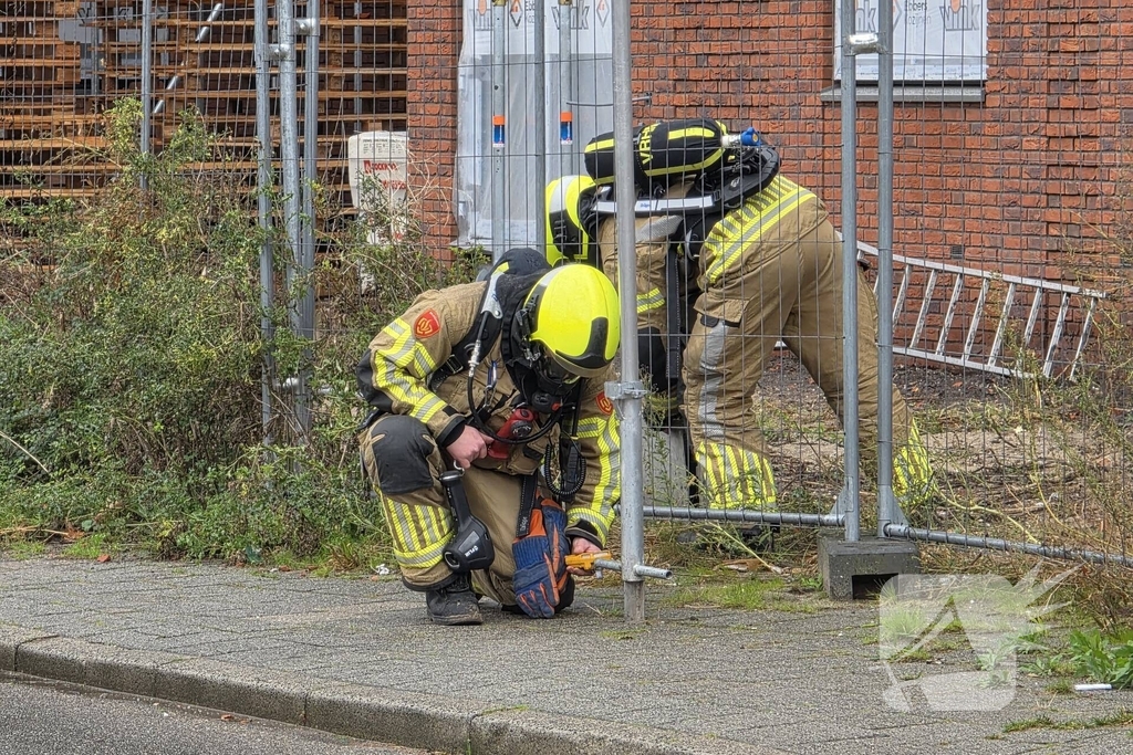 Gaslekkage op bouwterrein ontdekt