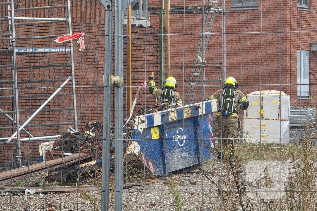 Gaslekkage op bouwterrein ontdekt