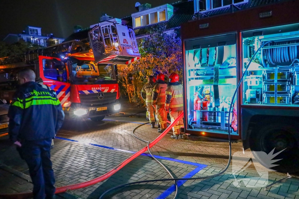 Zolderbrand leidt tot opschaling brandweer