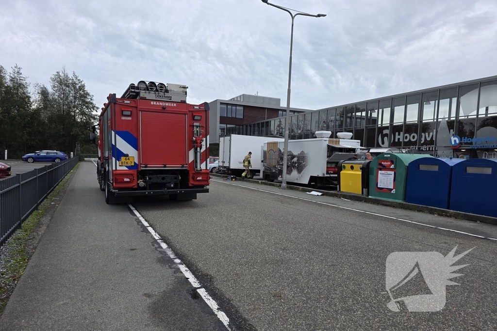 Viskraam brand snel onder controle