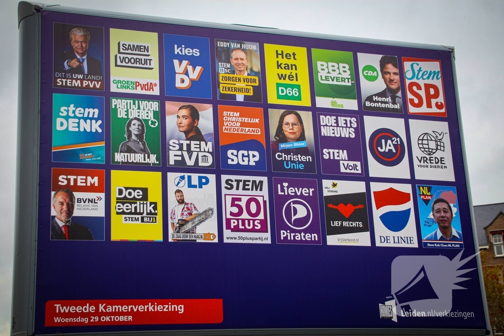 Veel mensen stemmen in de Leidse regio