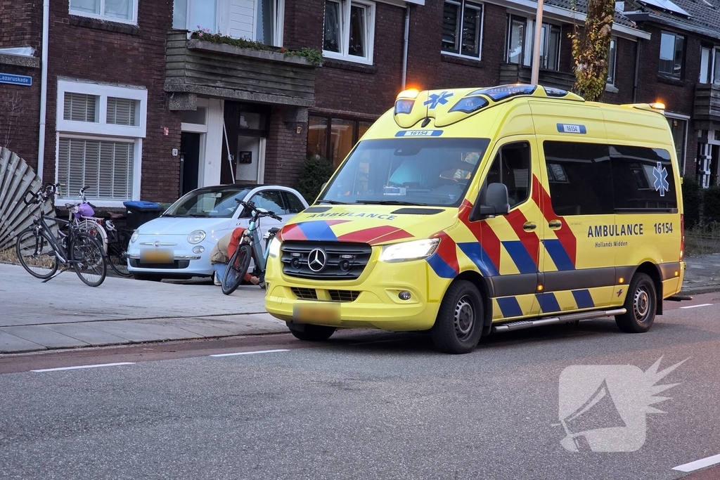 Fietser en lijnbus in botsing