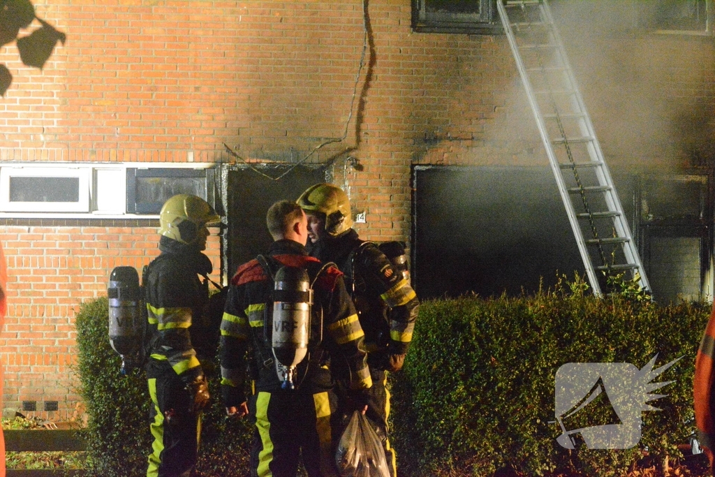 Drone ingezet bij zware woningbrand