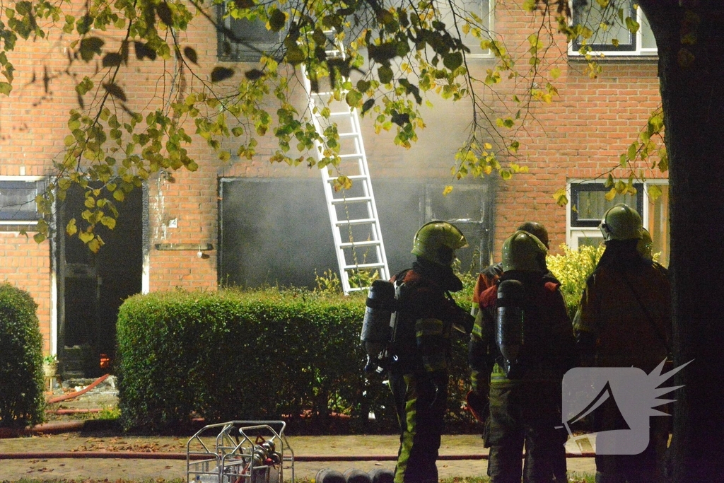 Drone ingezet bij zware woningbrand