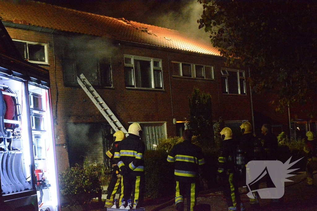 Drone ingezet bij zware woningbrand