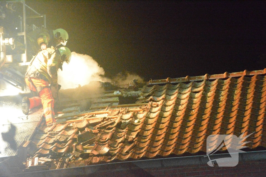 Drone ingezet bij zware woningbrand