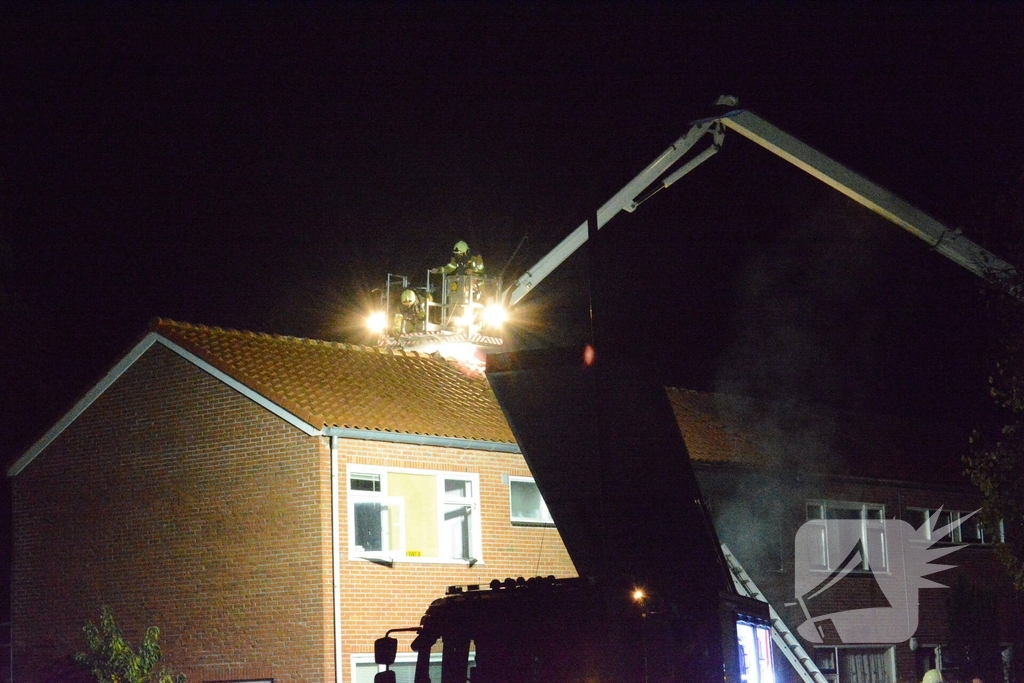 Drone ingezet bij zware woningbrand