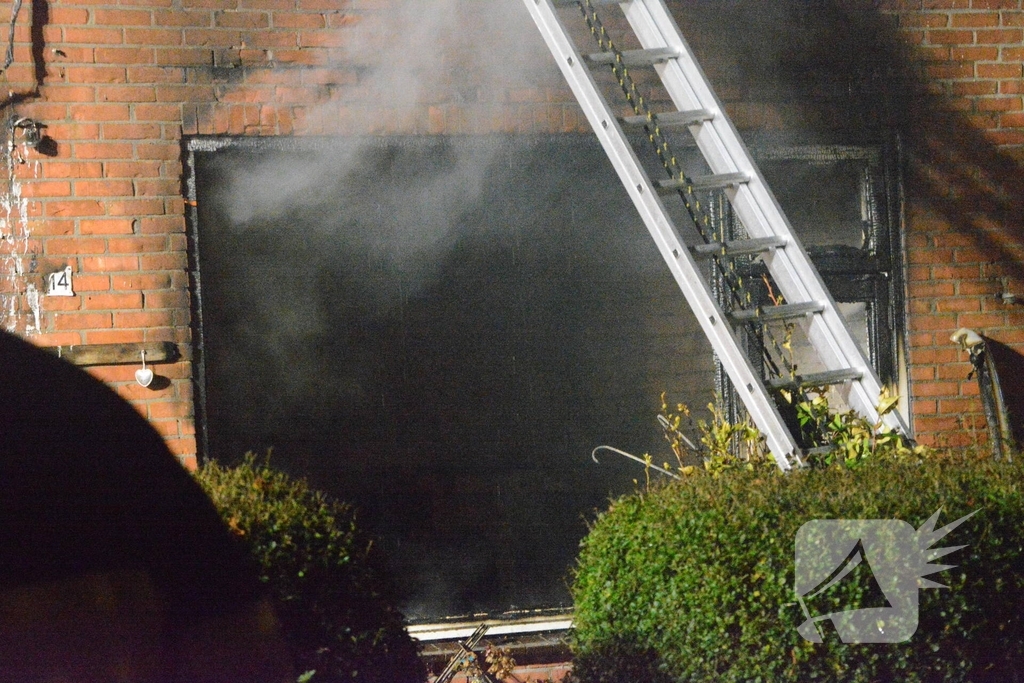 Drone ingezet bij zware woningbrand