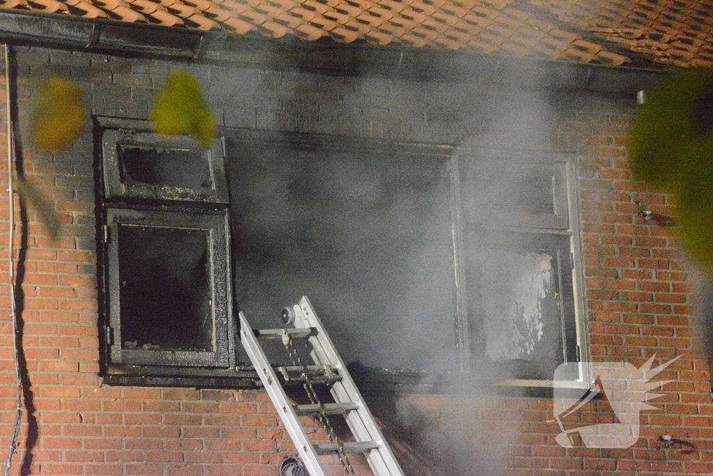 Drone ingezet bij zware woningbrand