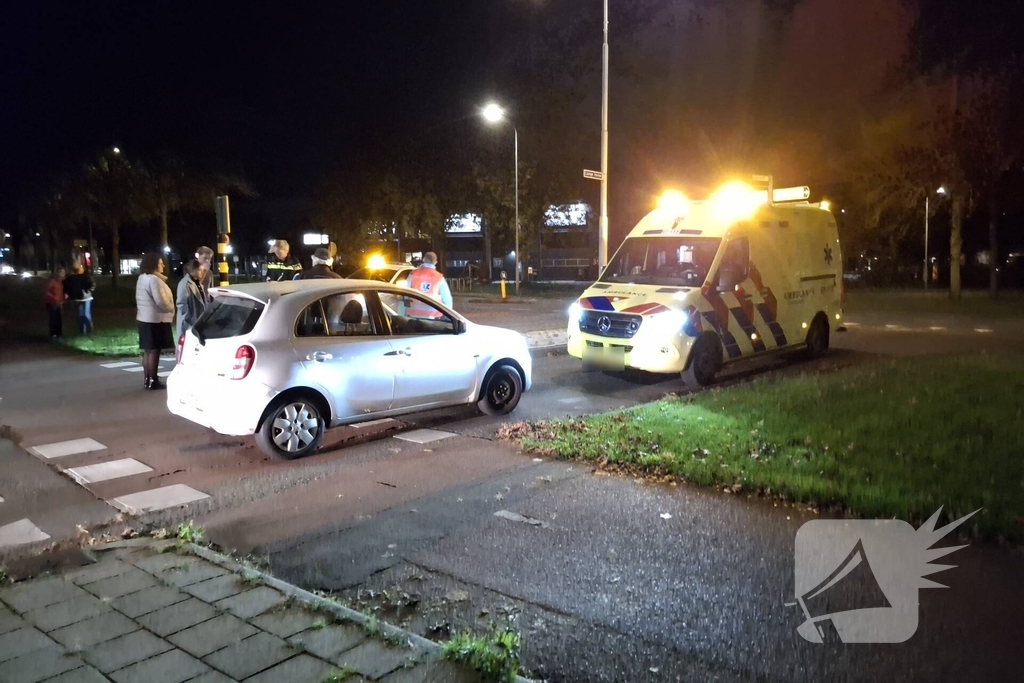Fietser gewond bij botsing met auto