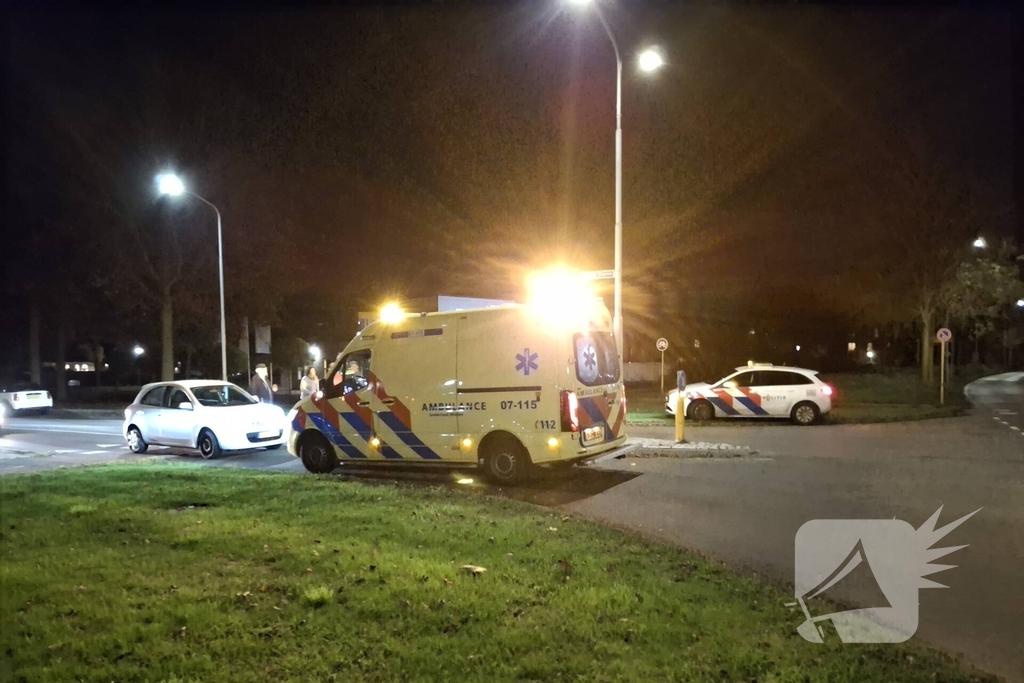 Fietser gewond bij botsing met auto