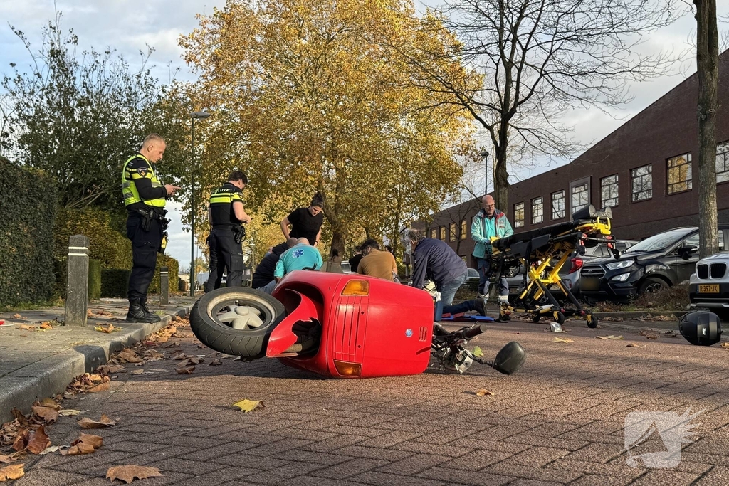 Ongeval met scooter na mislukte wheelie