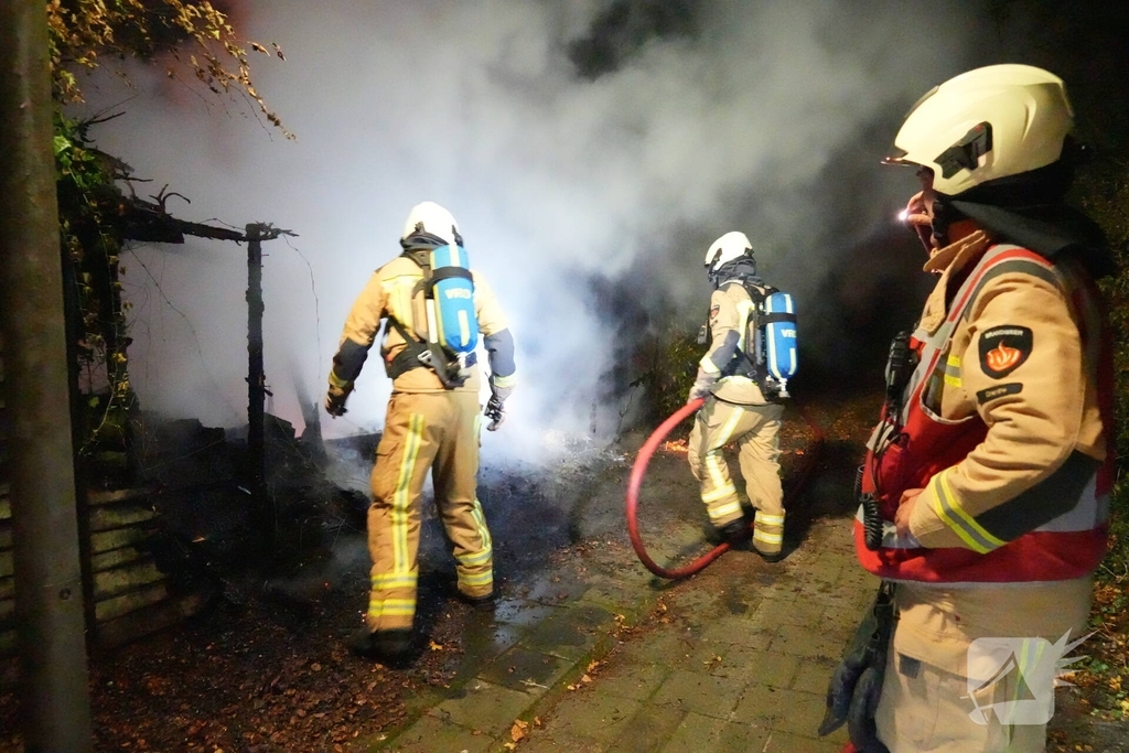 schuurtje verwoest door brand