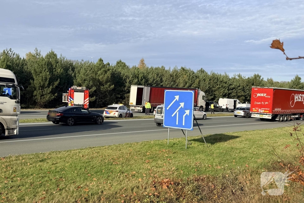 Meerdere voertuigen betrokken bij ongeval